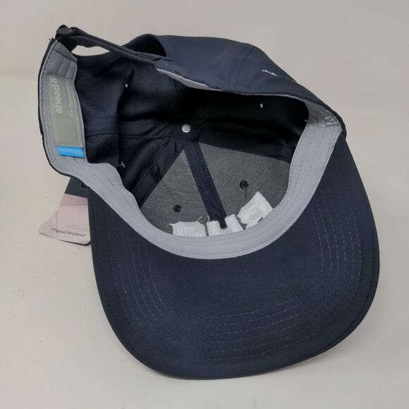 Ahead Men's Strapback Hat Blue Adjustable RHO Wealth Advisors Embroidered Logo - Picture 7 of 10